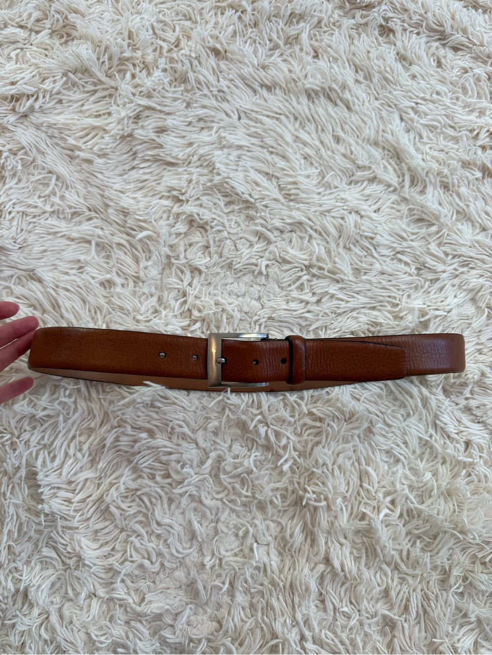 Trafalgar Alfonso Genuine Italian Leather Brown Belt Made in Italy Size 34